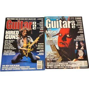 Guitar One Vintage 2002 Magazine Lot of 2 Y2K Rock Music Sheets Playing Guide